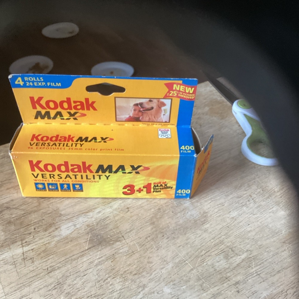 Kodak Max Versatility 400 Film 4 Rolls 24 Exp 35mm Color Print Expired 2003
